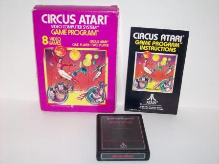 Circus Atari (text label) (CIB) - Atari 2600 Game